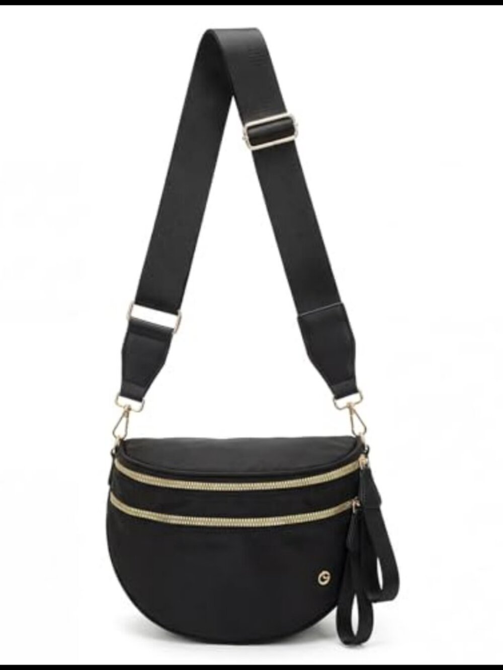 Nylon Crossbody Belt Bag Fanny Pack Crescent Bum Bag